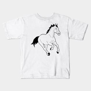 Line art horse Kids T-Shirt